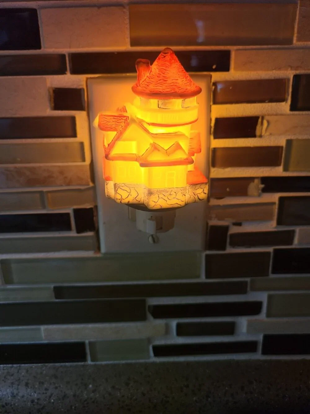 VTG The Pier & Holly Hill House Night Light Catalina Island Will Richards Avalon